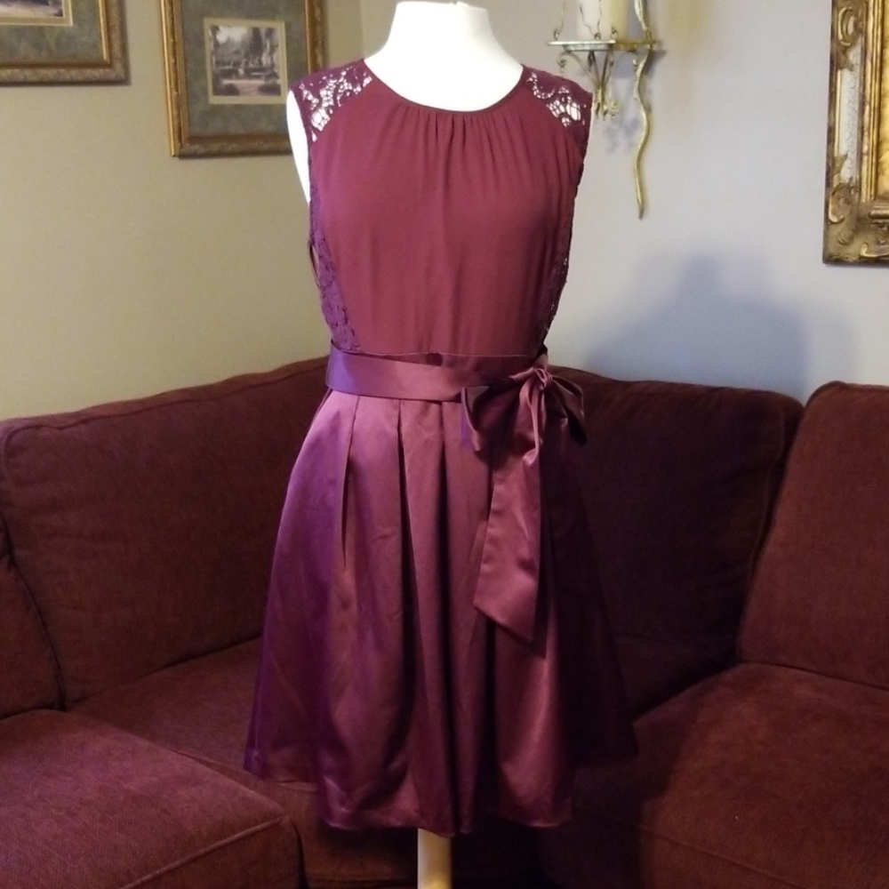 Elegant Burgundy Dress